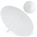 Homvibe White Paper Umbrellas 23.6 Inch Chinese Japanese Parasol DIY Oil Painting Umbrellas Decorative Umbrella for Wedding Bridal Shower Party Photo Props