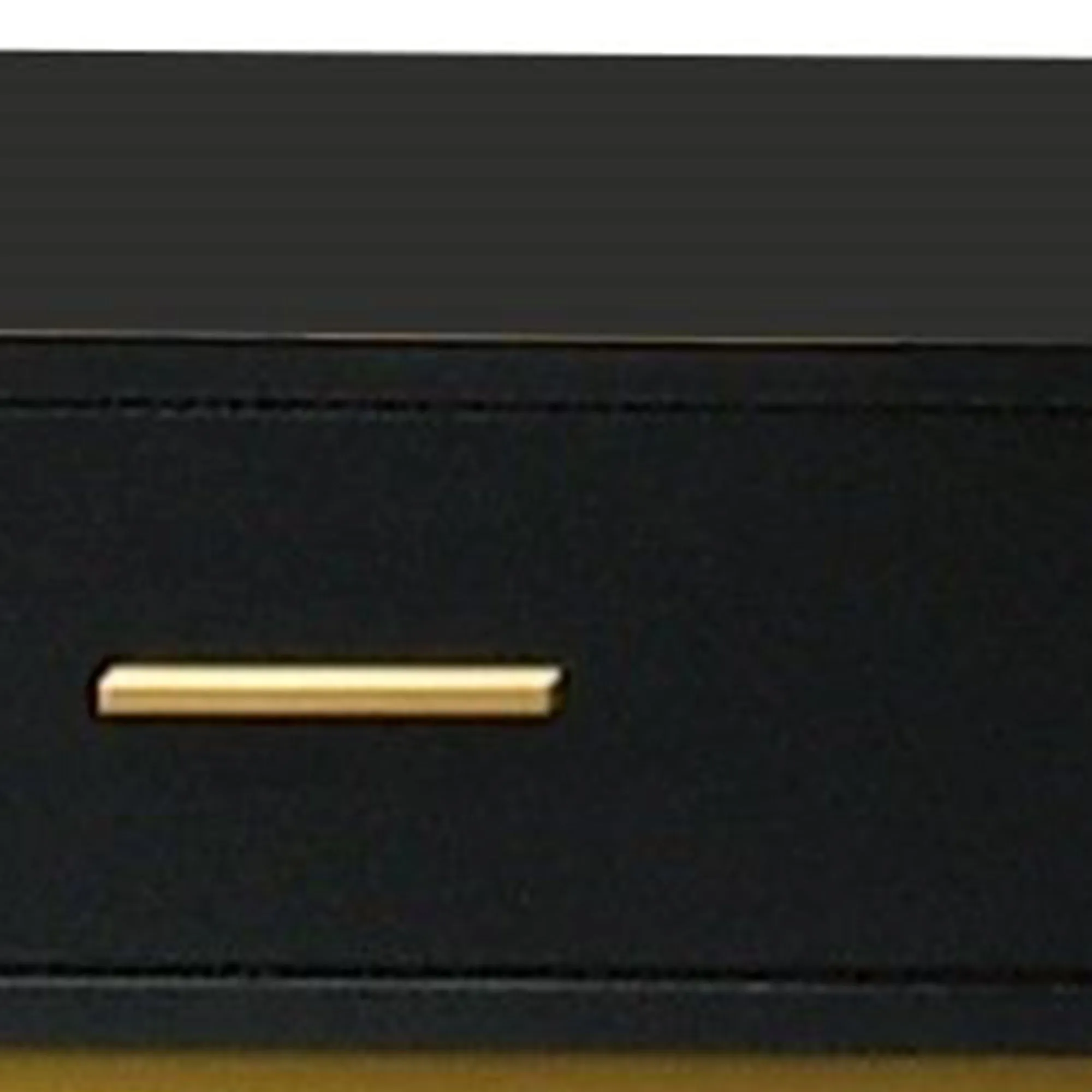 1 Drawer Wooden Nightstand With Metal Legs, Black And Gold By Benzara