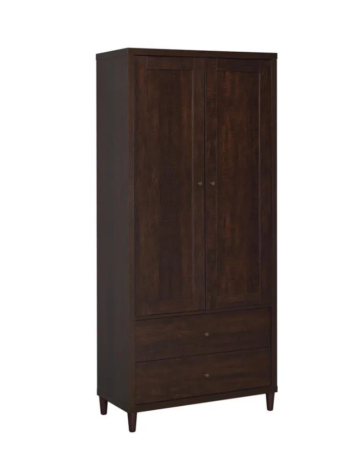 2-door Tall Accent Cabinet Rustic Tobacco