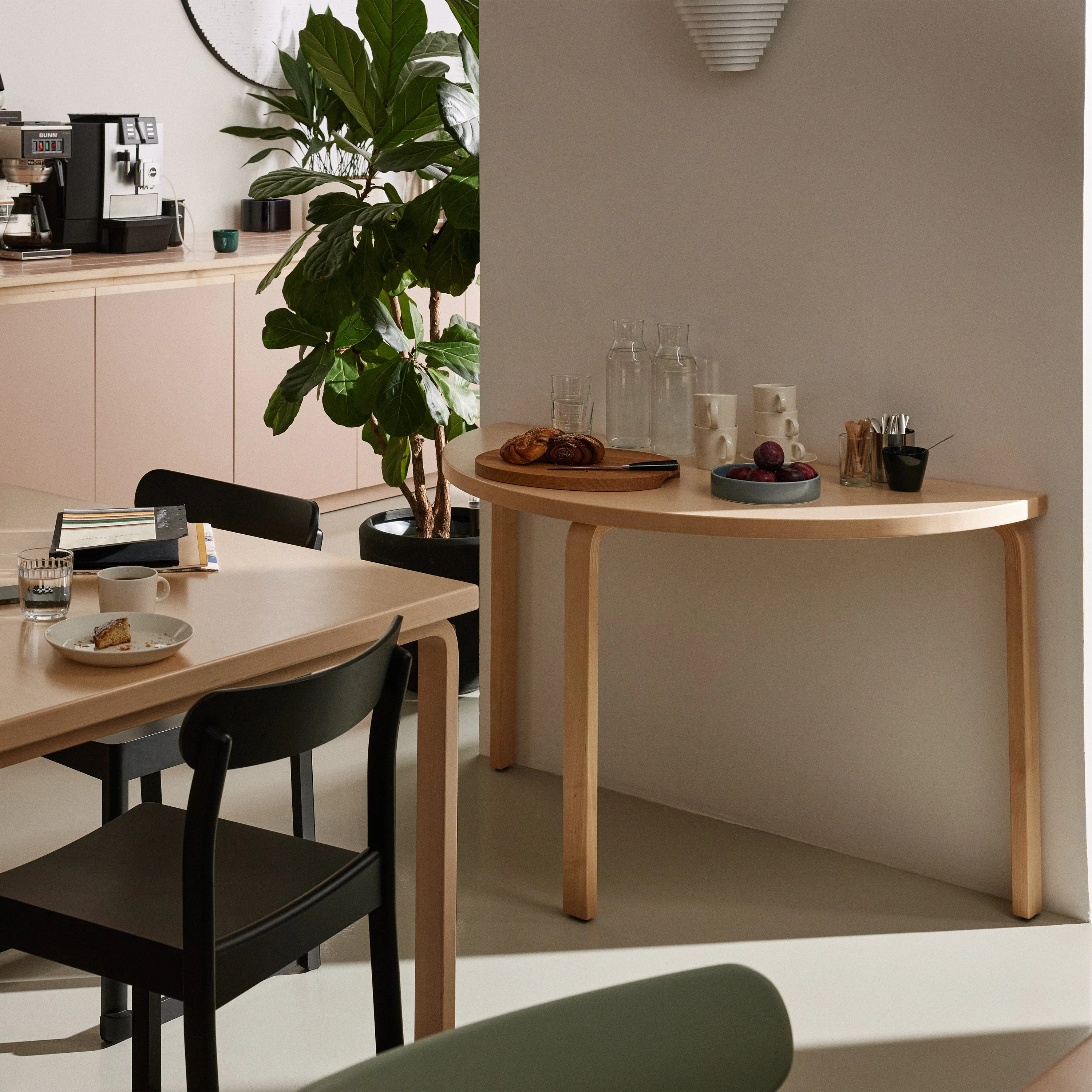 Aalto Half-Round Dining Table