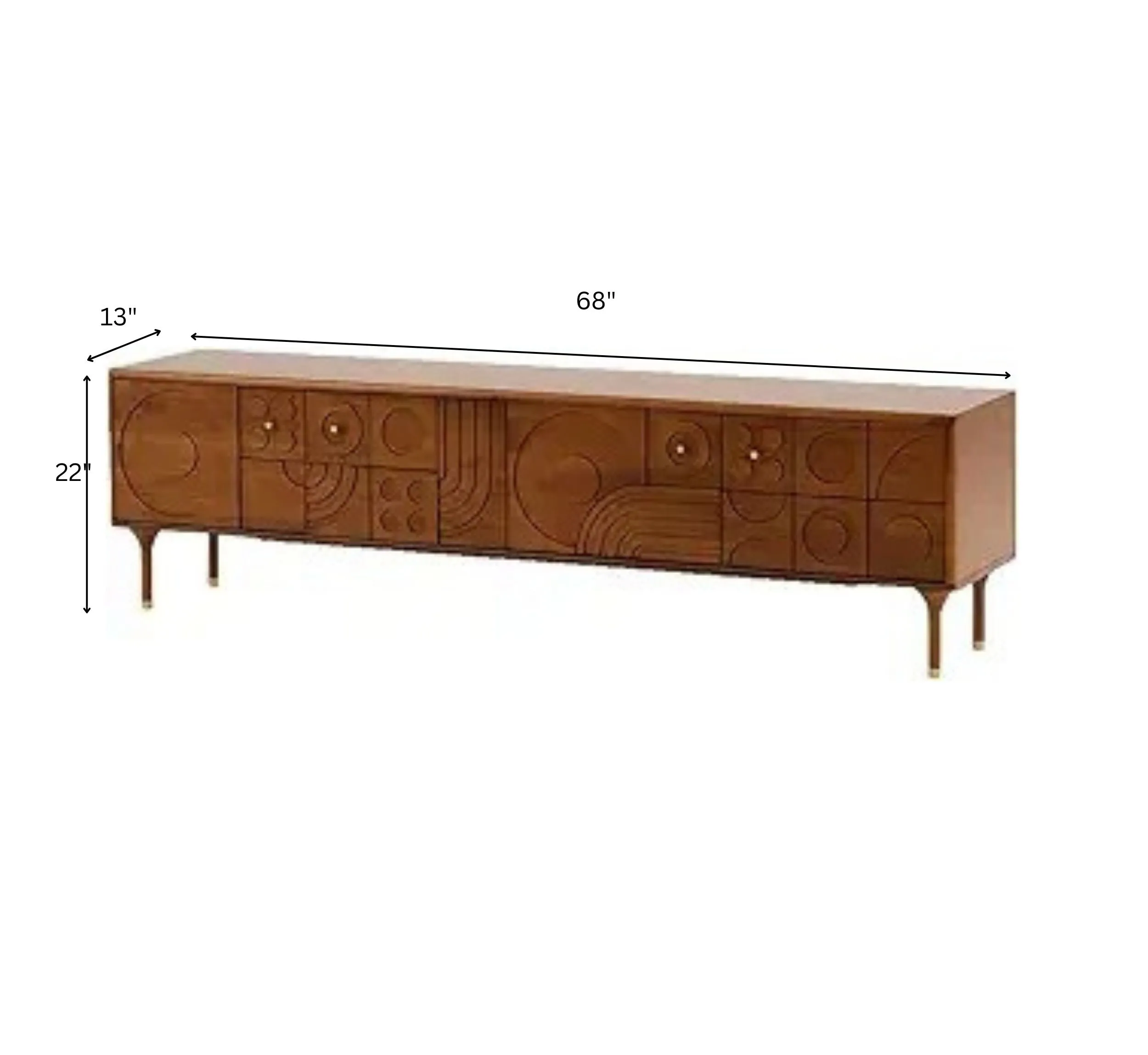 Aka Wooden 6FT TV Console