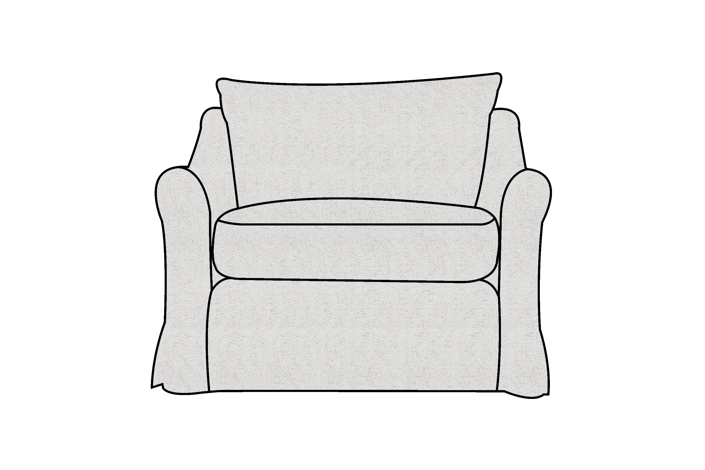 Alice | Love Seat Extra Loose Cover | Marque Ivory