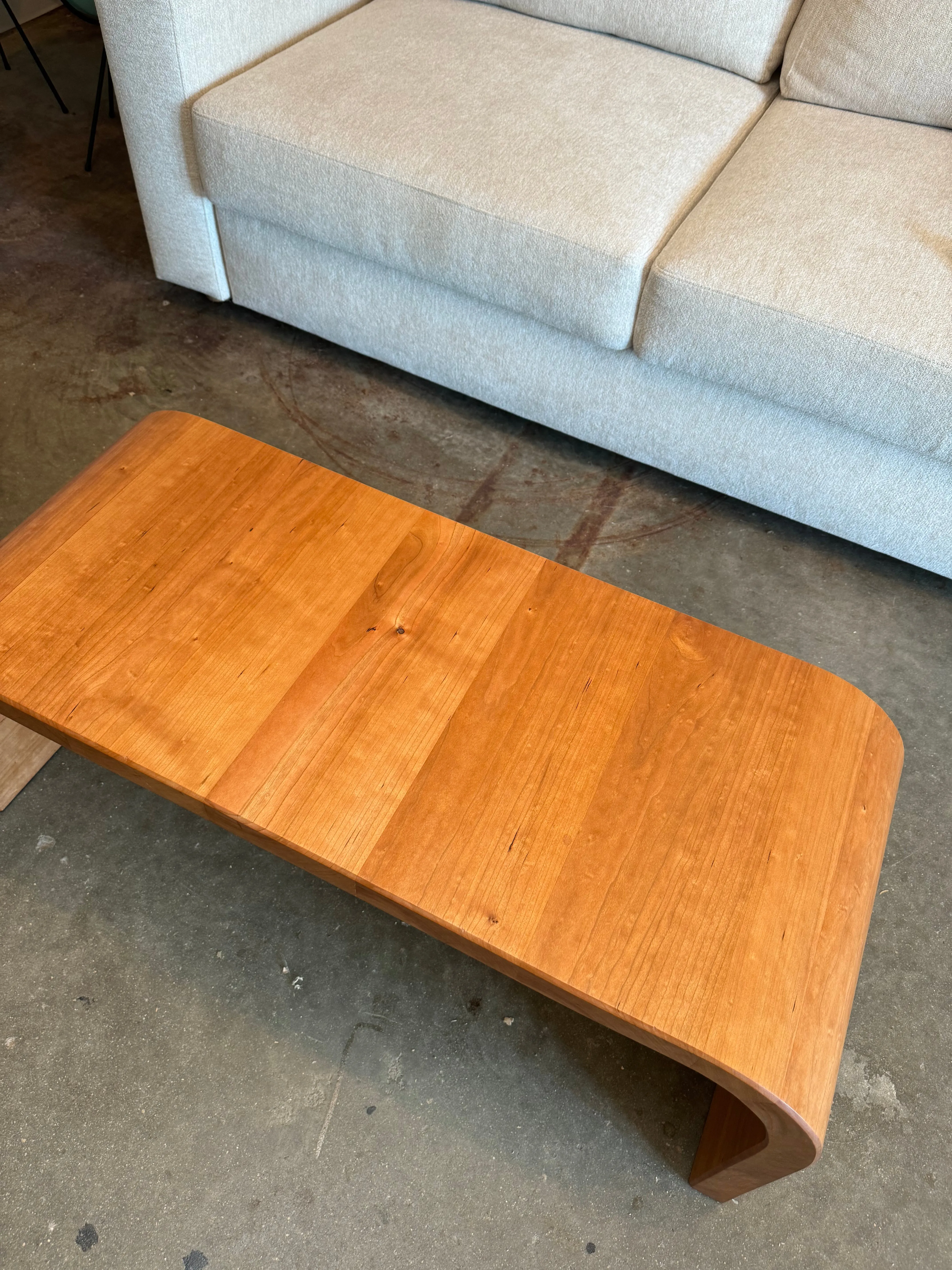 Arched Solid Cherry Coffee Table - Handmade in NC