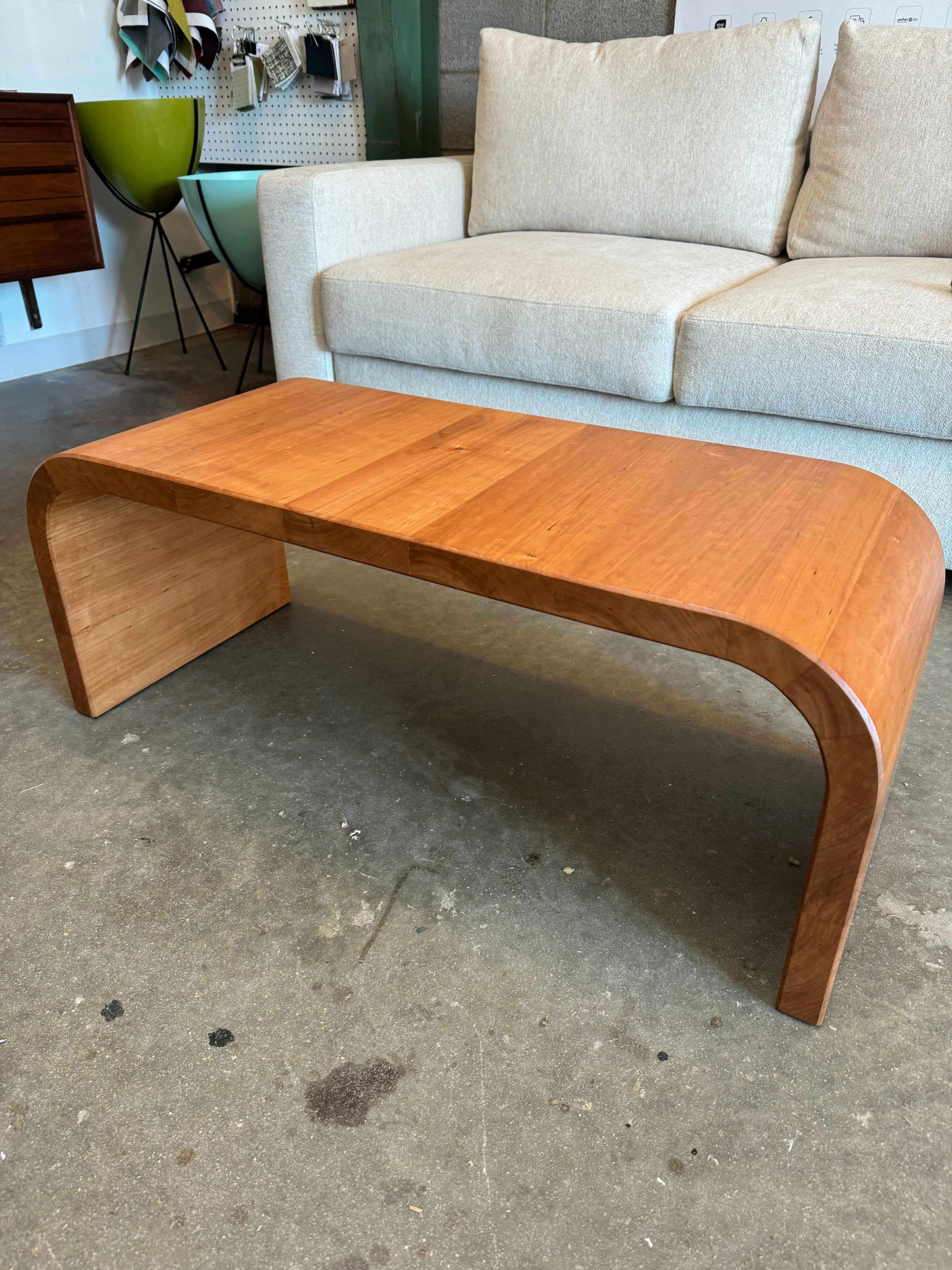 Arched Solid Cherry Coffee Table - Handmade in NC