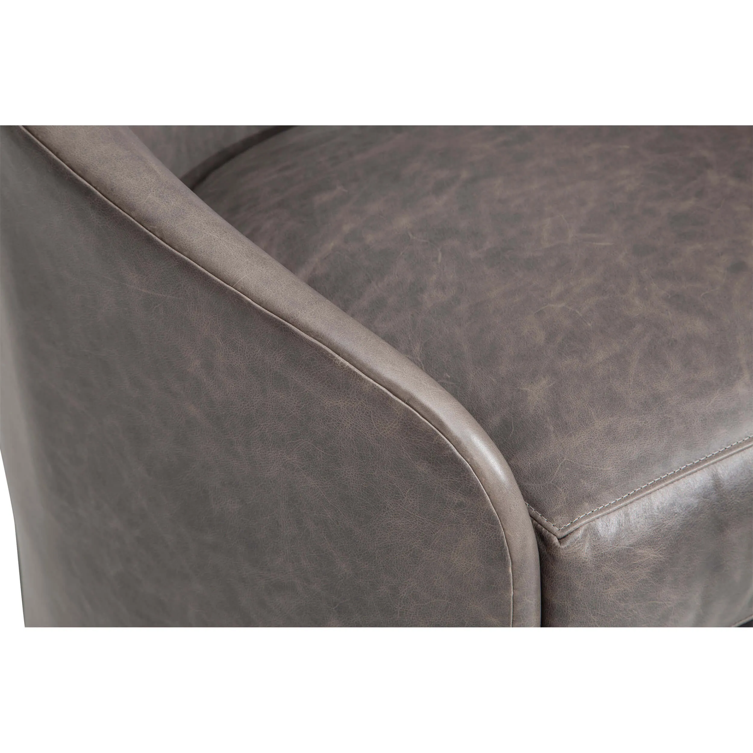 Arlo Leather Swivel Chair, Laguna Dove