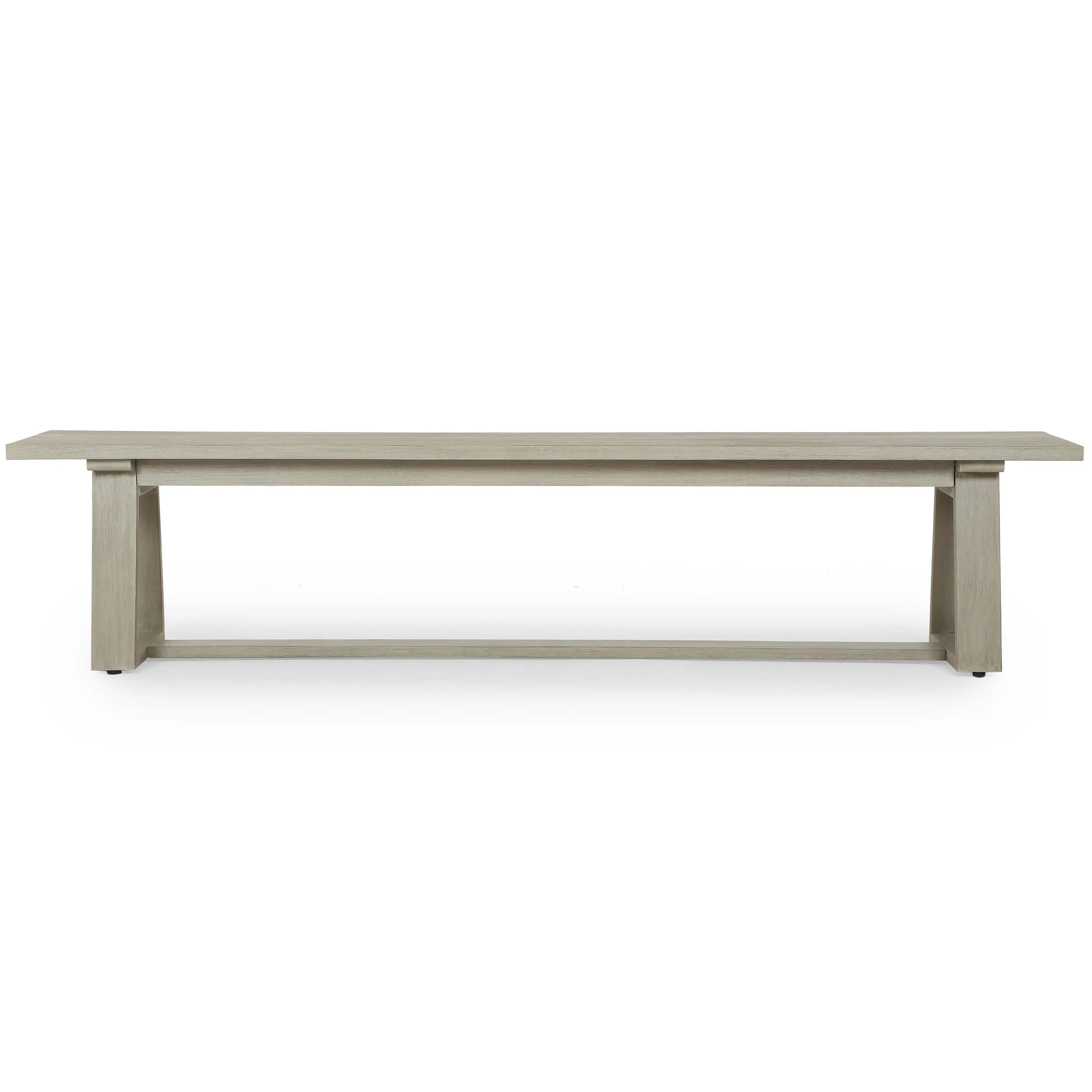 Atherton Outdoor Dining Bench, Weathered Grey