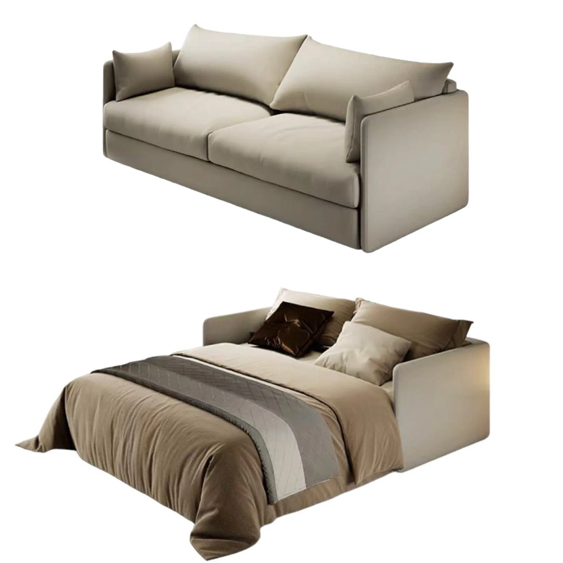 Auburn Scratch Resistant Foldable Sofa Bed with Mattress