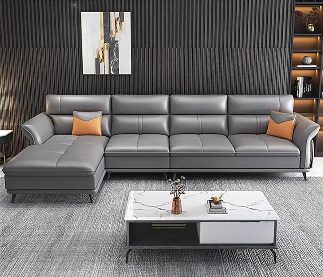 Augustine Leather Sectional Sofa