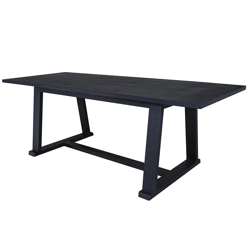 Bakaso Architectural Modern Black Wood Dining Table