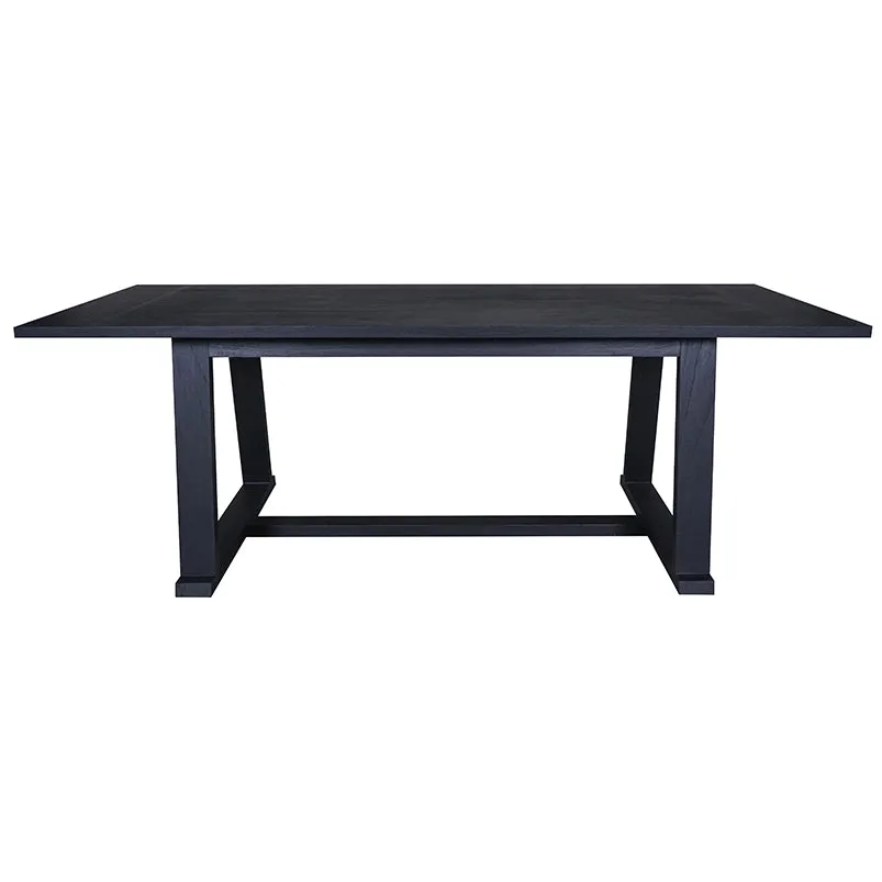 Bakaso Architectural Modern Black Wood Dining Table