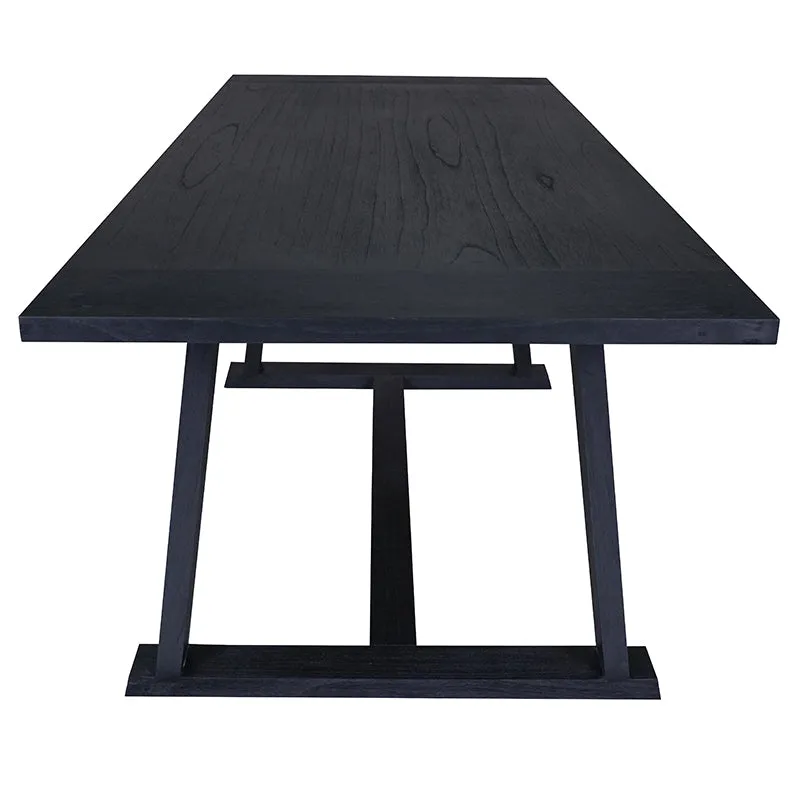 Bakaso Architectural Modern Black Wood Dining Table