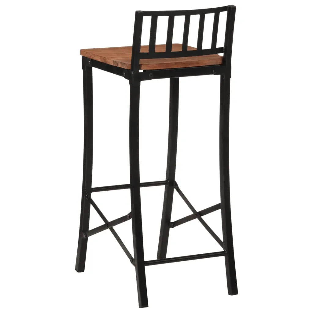 Bar Chairs 2 pcs Solid Wood Acacia