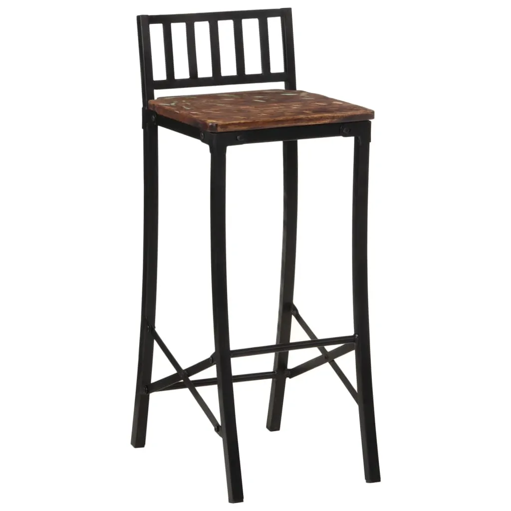 Bar Chairs 2 pcs Solid Wood Reclaimed