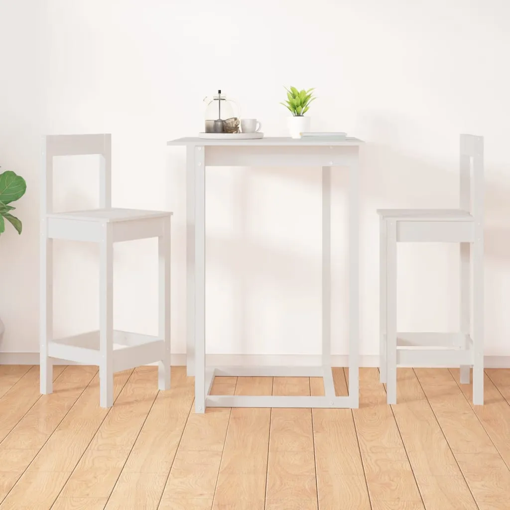 Bar Chairs 2 pcs White 40x41.5x112 cm Solid Wood Pine