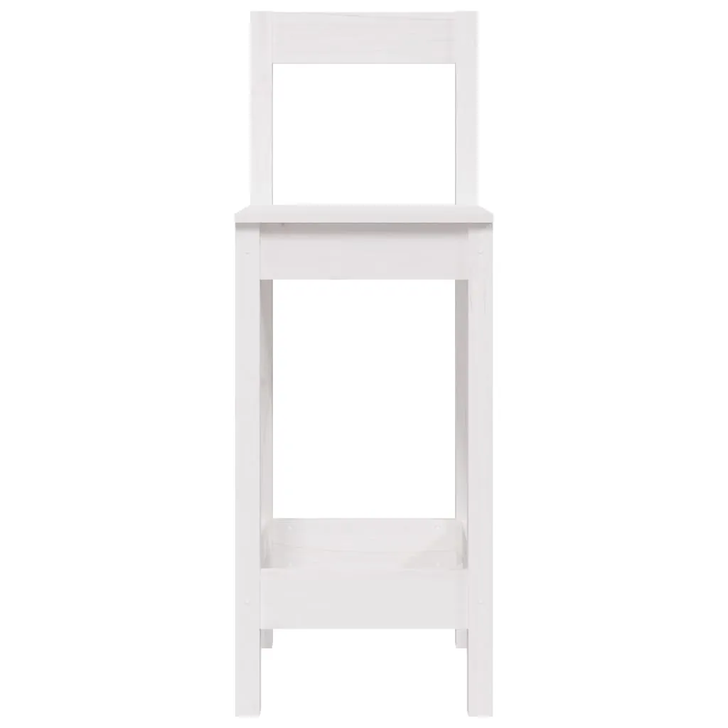 Bar Chairs 2 pcs White 40x41.5x112 cm Solid Wood Pine