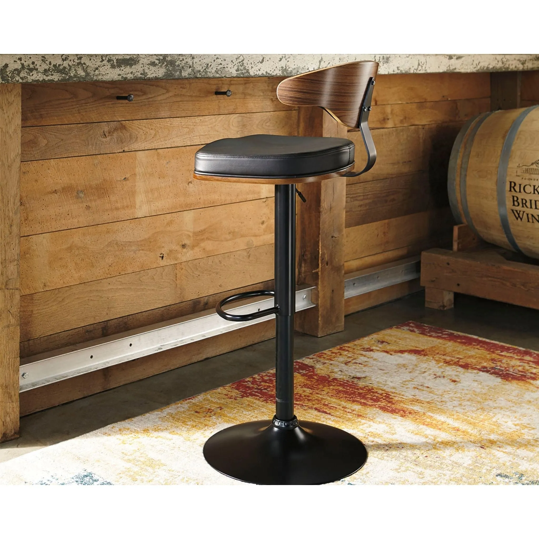 Bellatier Adjustable Height Stool - Brown/Black - (D120-330)