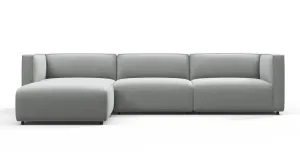 Bond - Bond Outdoor Sectional, Left Chaise, Dove Grey Performance Weave