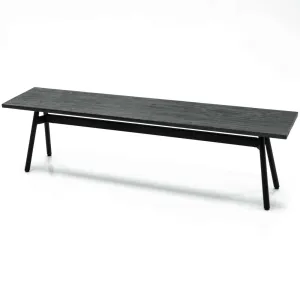 Bronx Black Acacia Bench 170cm