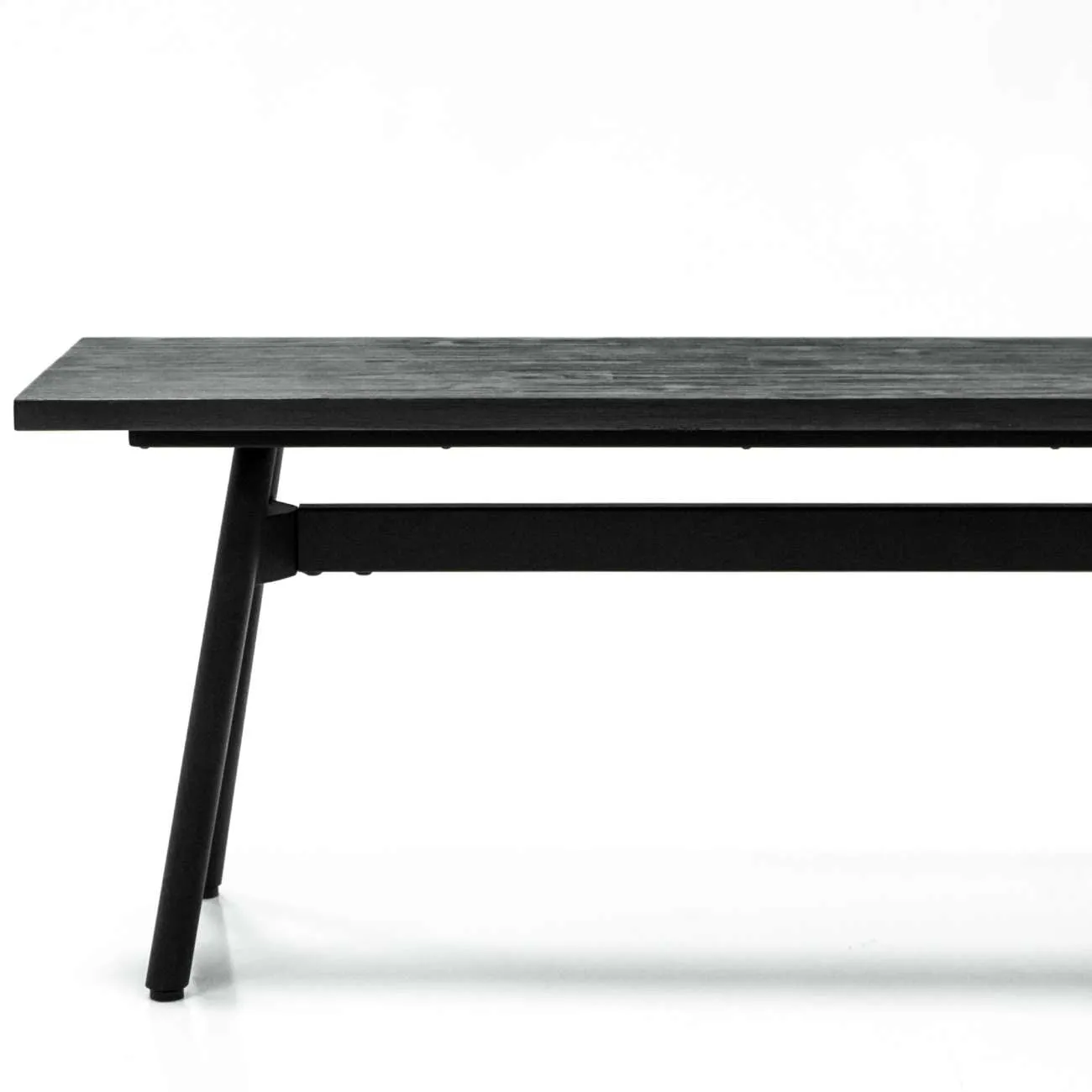 Bronx Black Acacia Bench 170cm