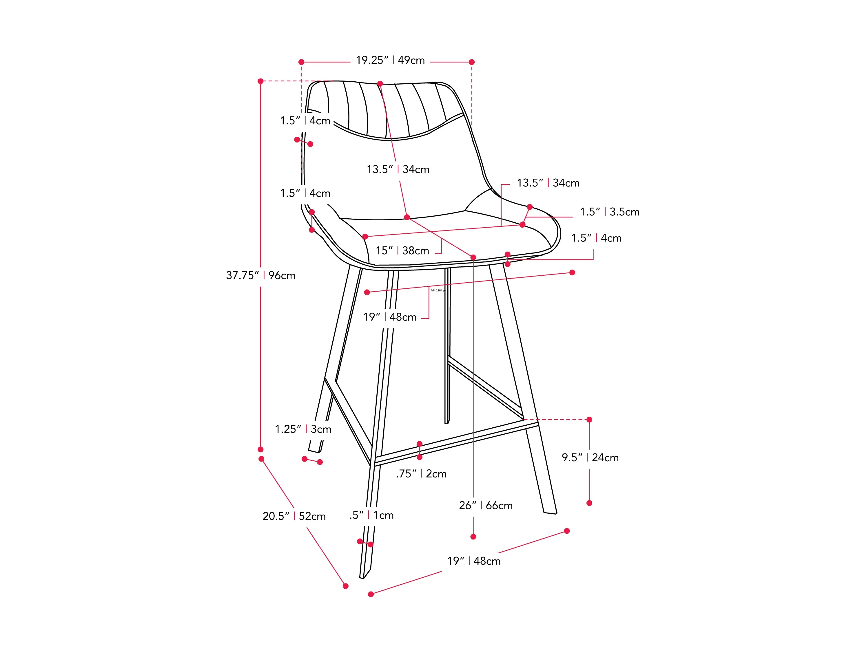 Brown Farmhouse Bar Stools, Set of 2