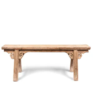 Chinese Elm Spring Bench - Shanxi Province - 19thC