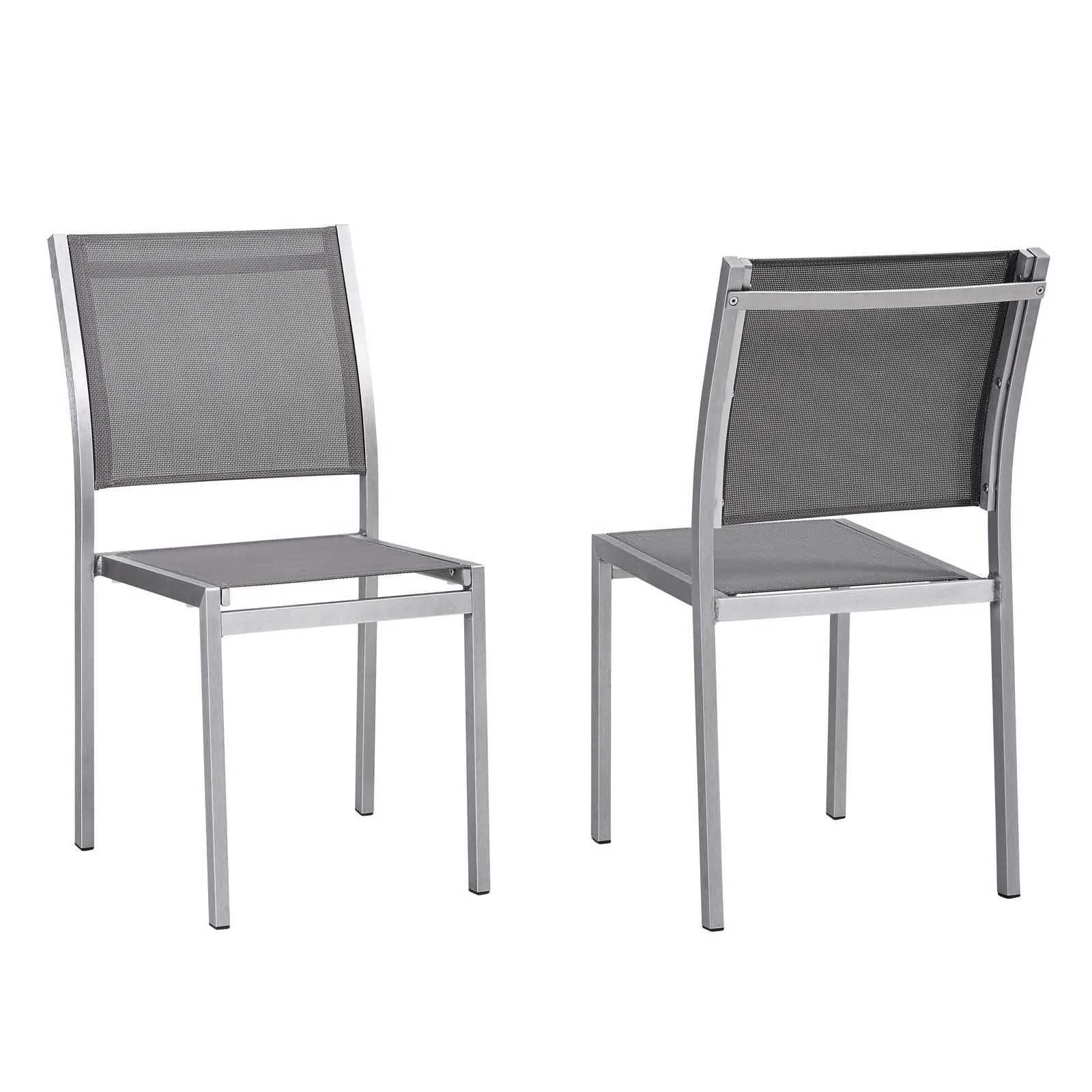 Coast Outdoor Patio Aluminum Mesh Side Chair (Set of 2)