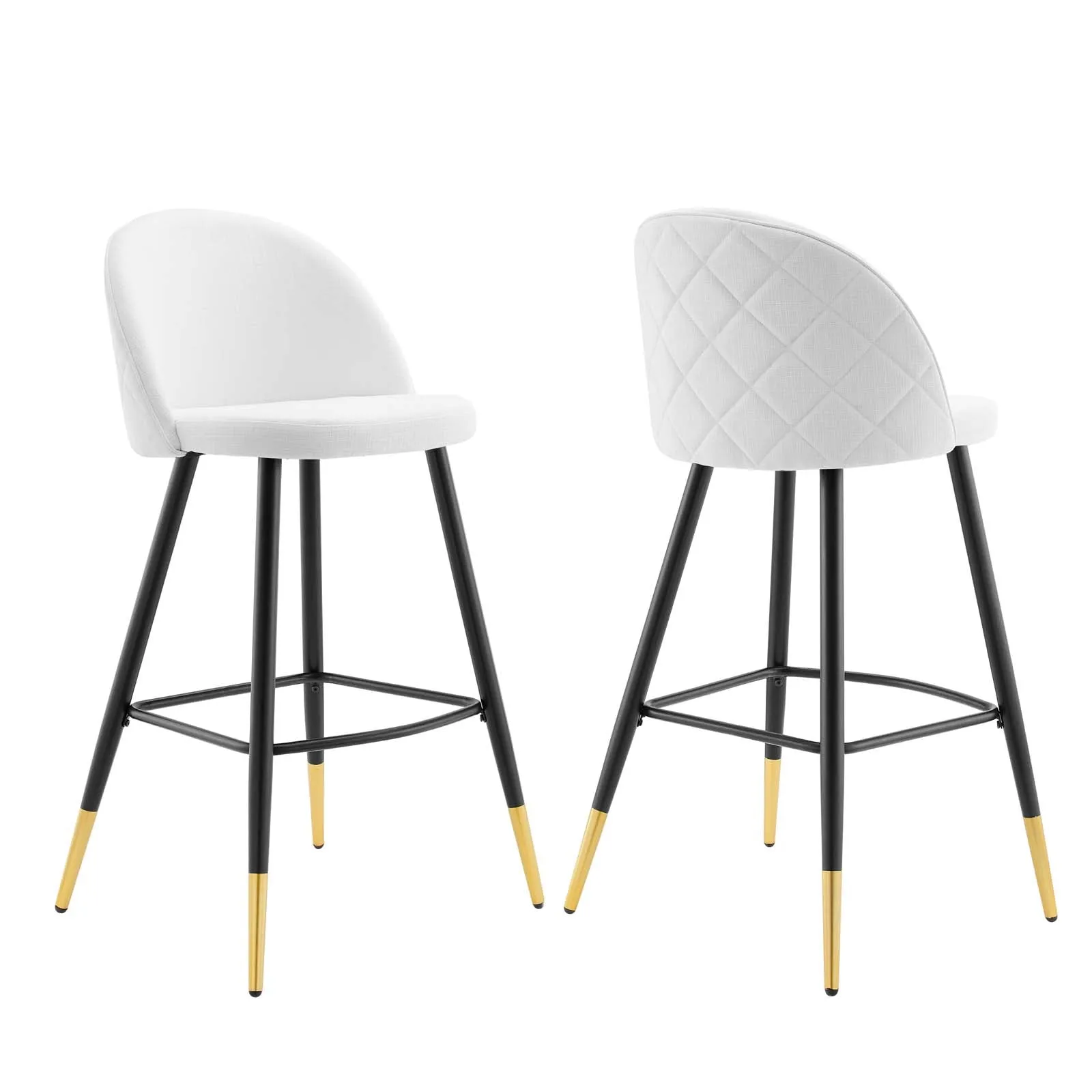 Cordial Fabric Bar Stools - Set of 2