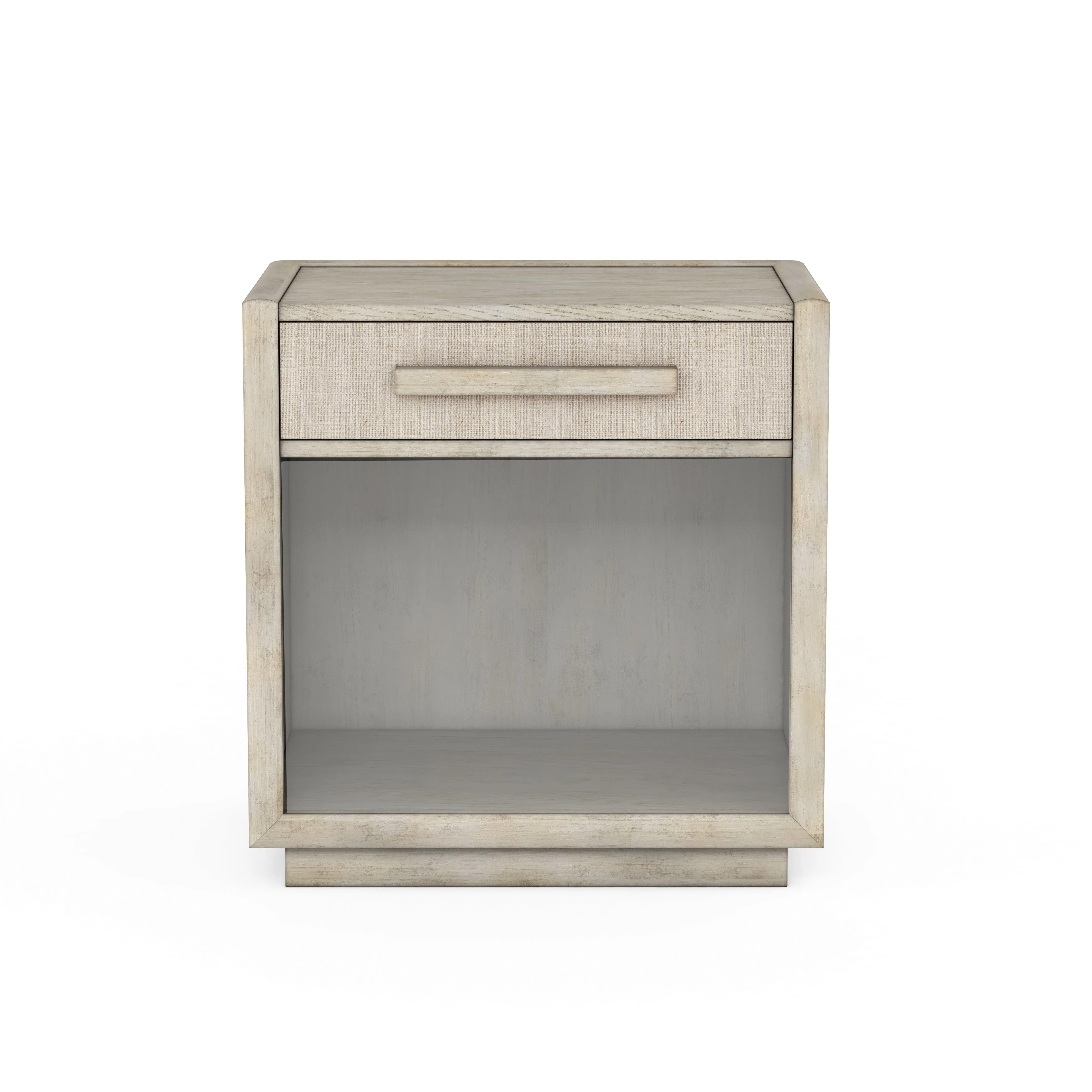 COTIERE 1 Drawer Linen Wood Nightstand