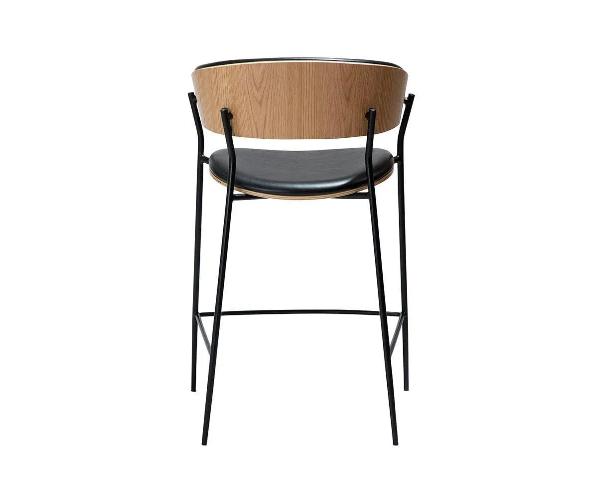 Crib Leather Counter Stool