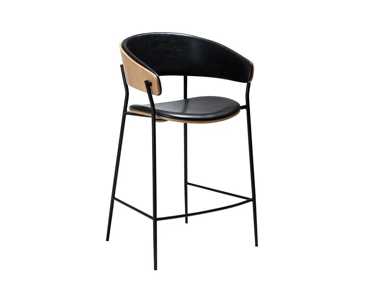 Crib Leather Counter Stool