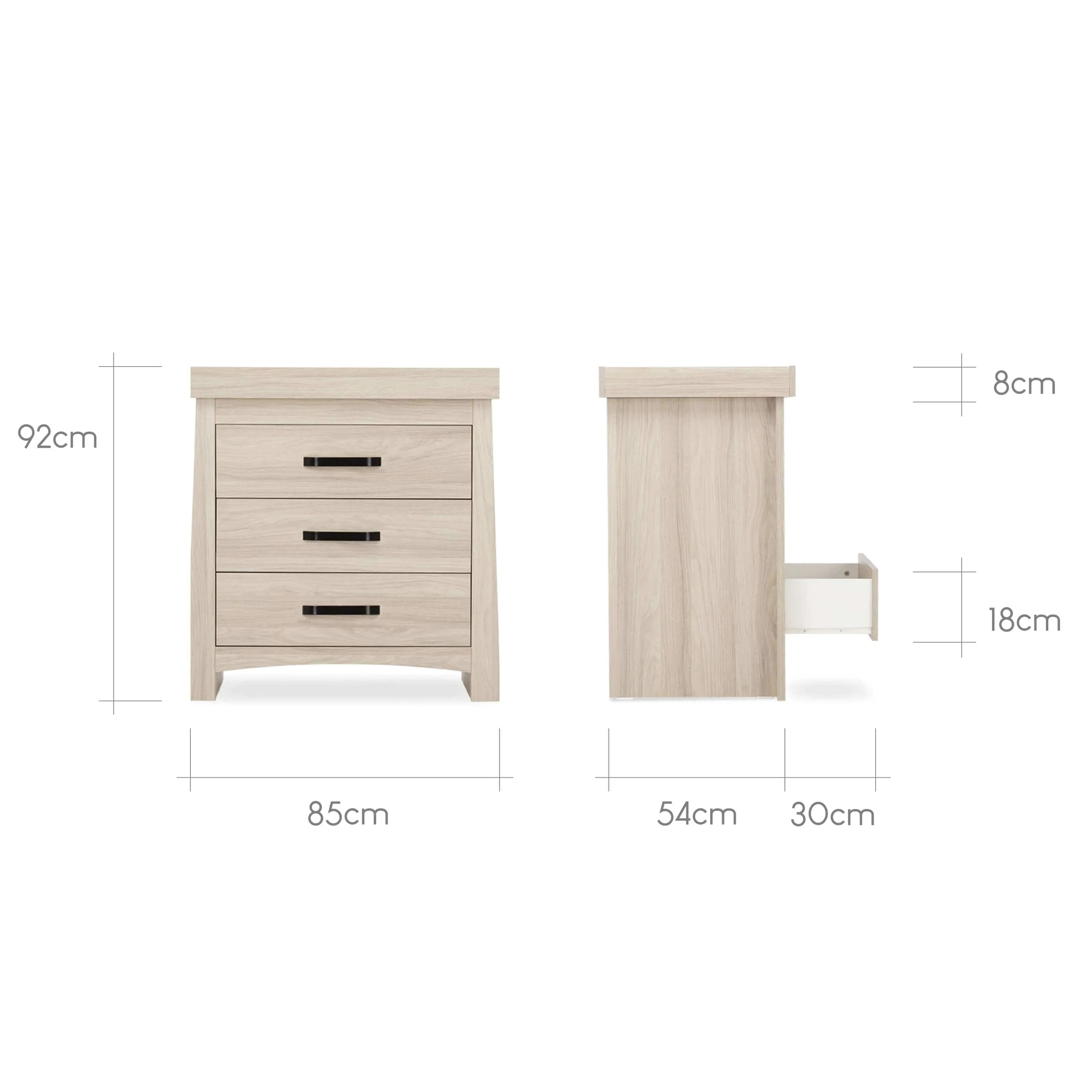 CuddleCo Isla 3Pc Furniture Set - Ash