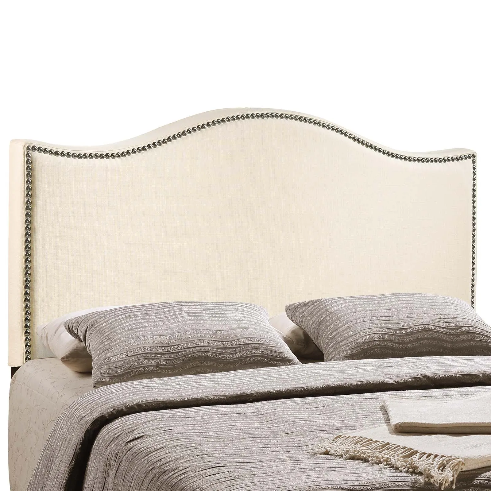 Curl Nailhead Upholstered Headboard