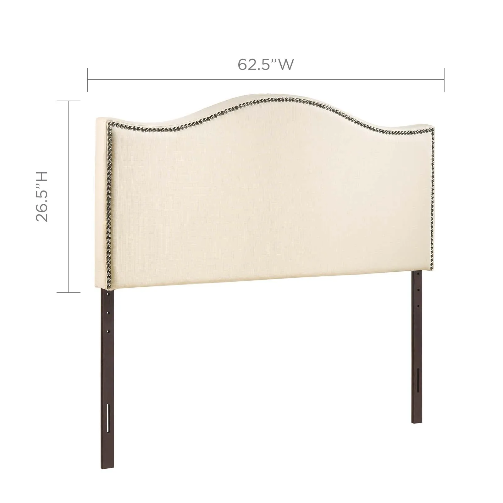 Curl Nailhead Upholstered Headboard