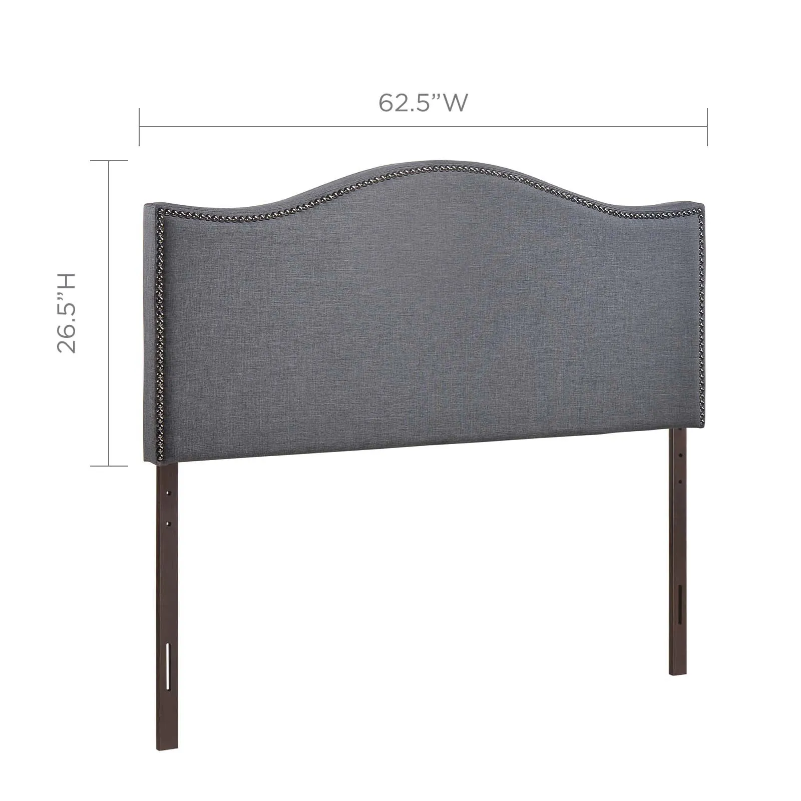 Curl Nailhead Upholstered Headboard