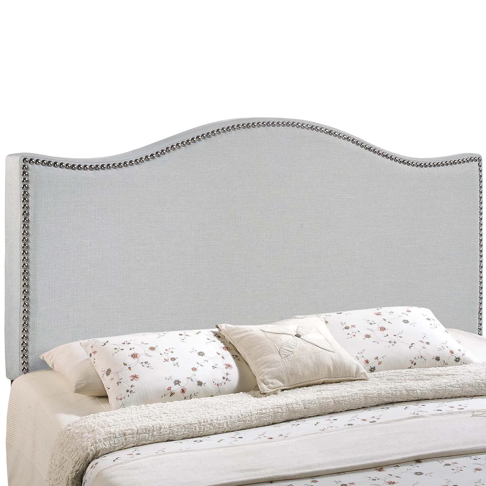 Curl Nailhead Upholstered Headboard