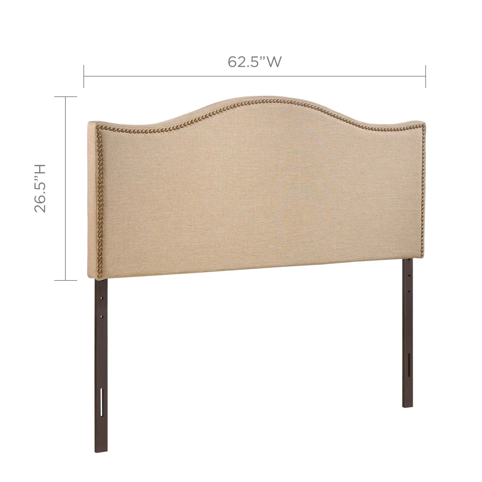 Curl Nailhead Upholstered Headboard