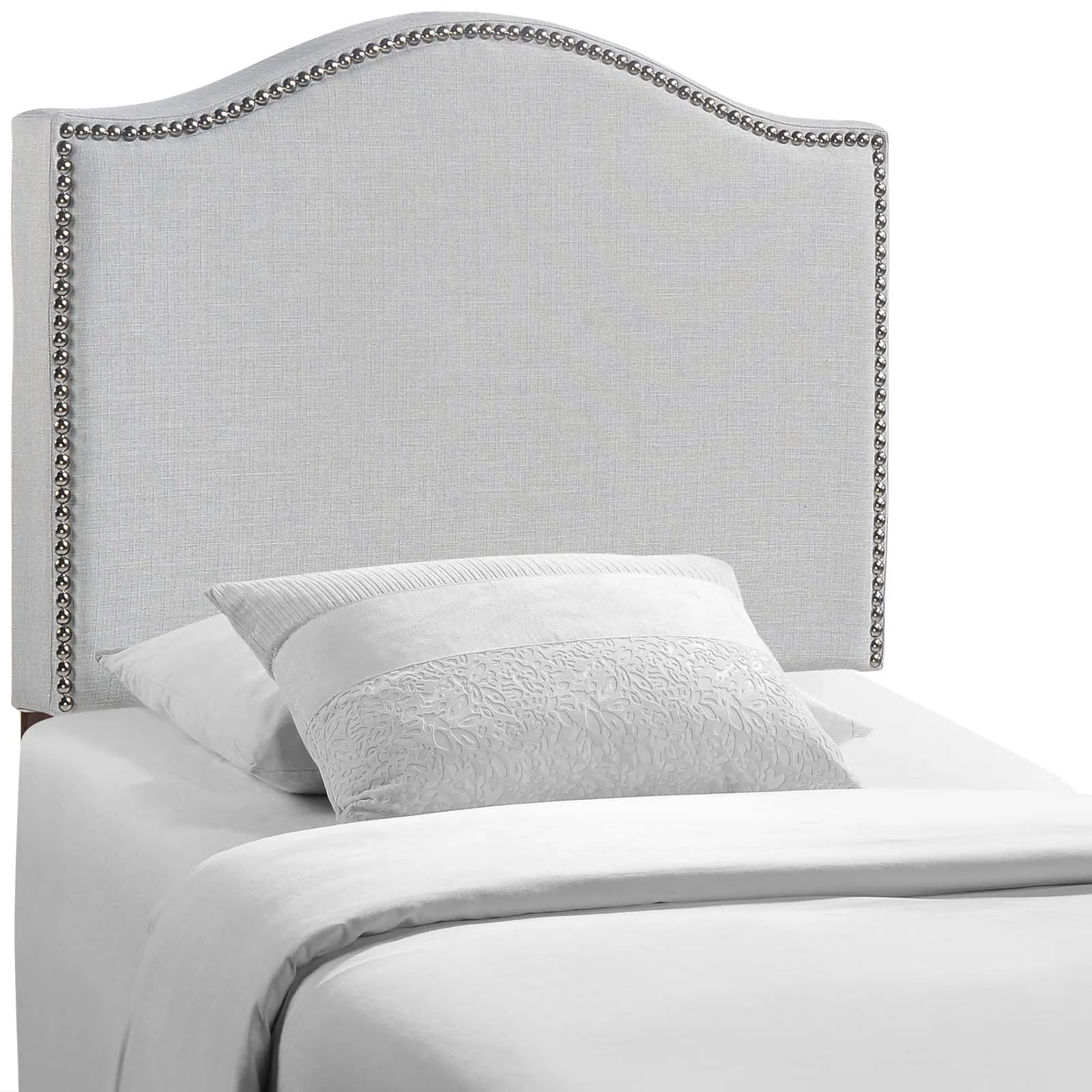 Curl Nailhead Upholstered Headboard