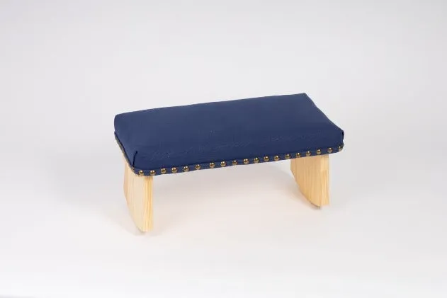 Curvy Blue Meditation Bench