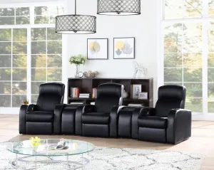 Cyrus Upholstered Recliner Home Theater Set