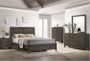 DARK HOPKINS STYLE QUEEN BEDROOM SET 5PC&nbsp;