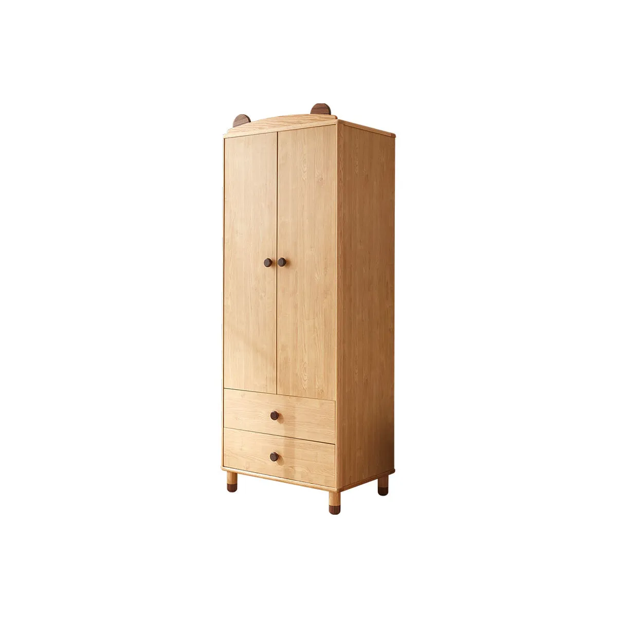 Dear Bear Kids Oak Wardrobe