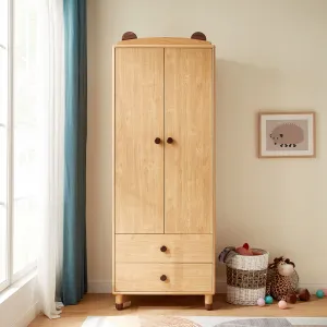 Dear Bear Kids Oak Wardrobe