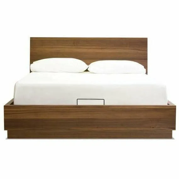 Della Storage Bed in Natural Walnut