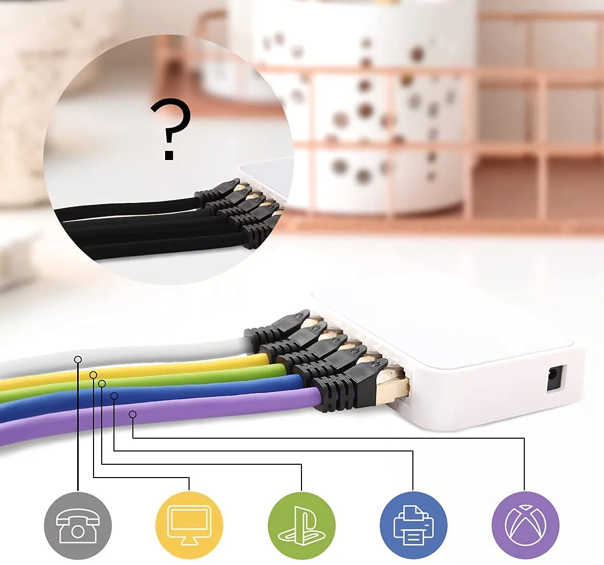 Duronic Ethernet Cable 1M High Speed CAT 8 Patch Network Shielded Lead 2GHz / 2000MHz / 40 Gigabit, CAT8 SFTP Wire, Snagless RJ45 Super-Fast Data - White