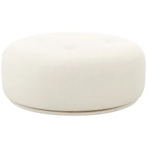 Fickle Swivel Ottoman, Cream