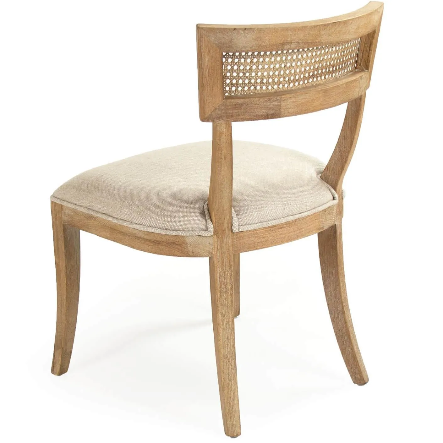 French Cane Curved Back Side Chairs - Pair