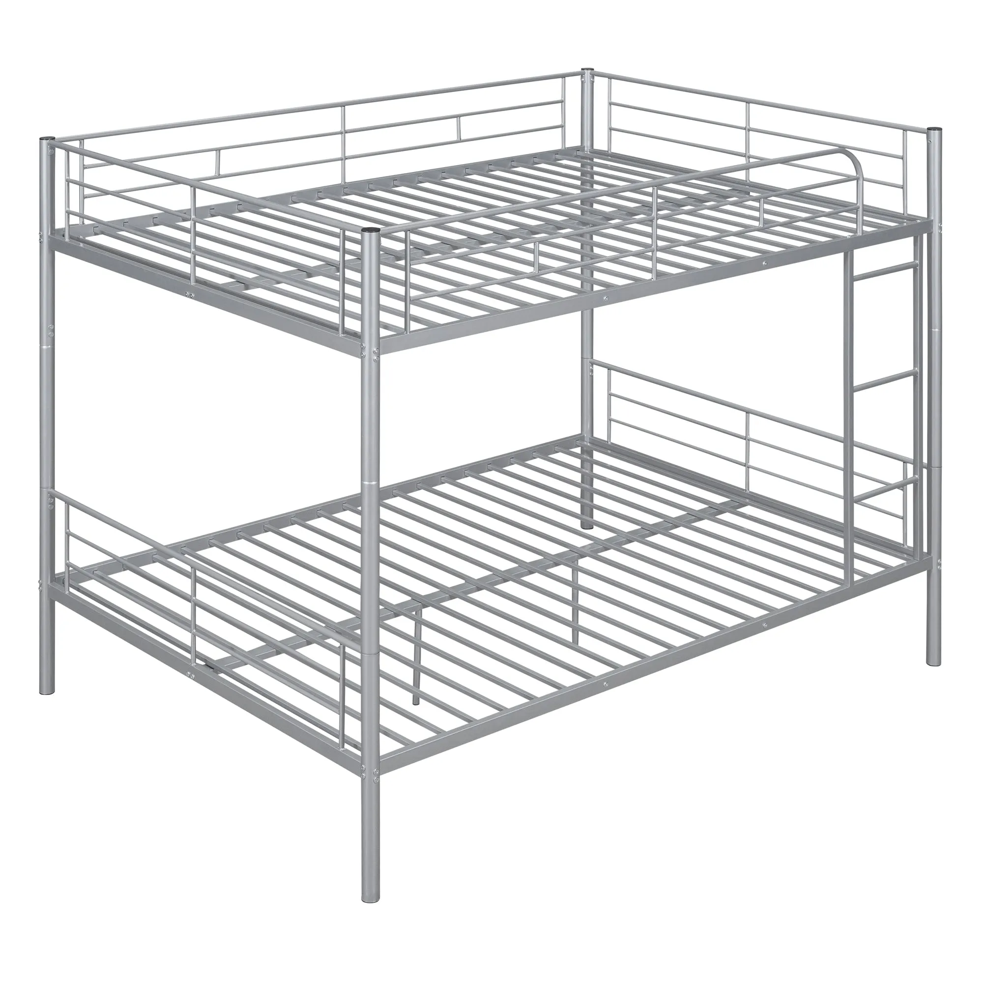 Full Over Full Metal Bunk Bed, Sliver