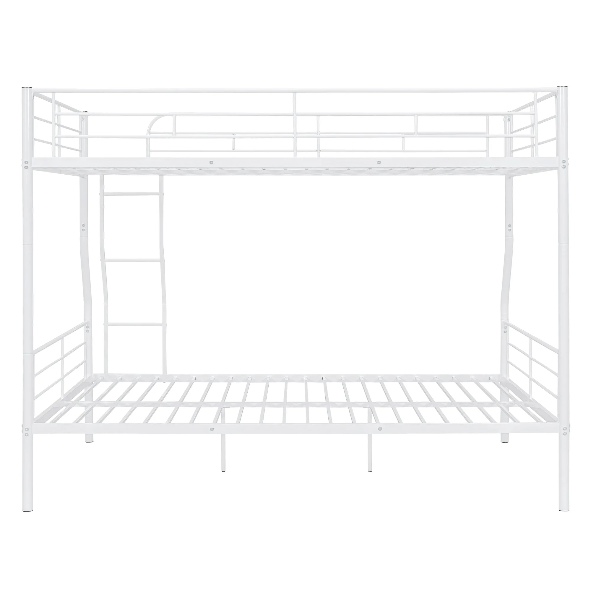 Full XL Over Queen Metal Bunk Bed, White