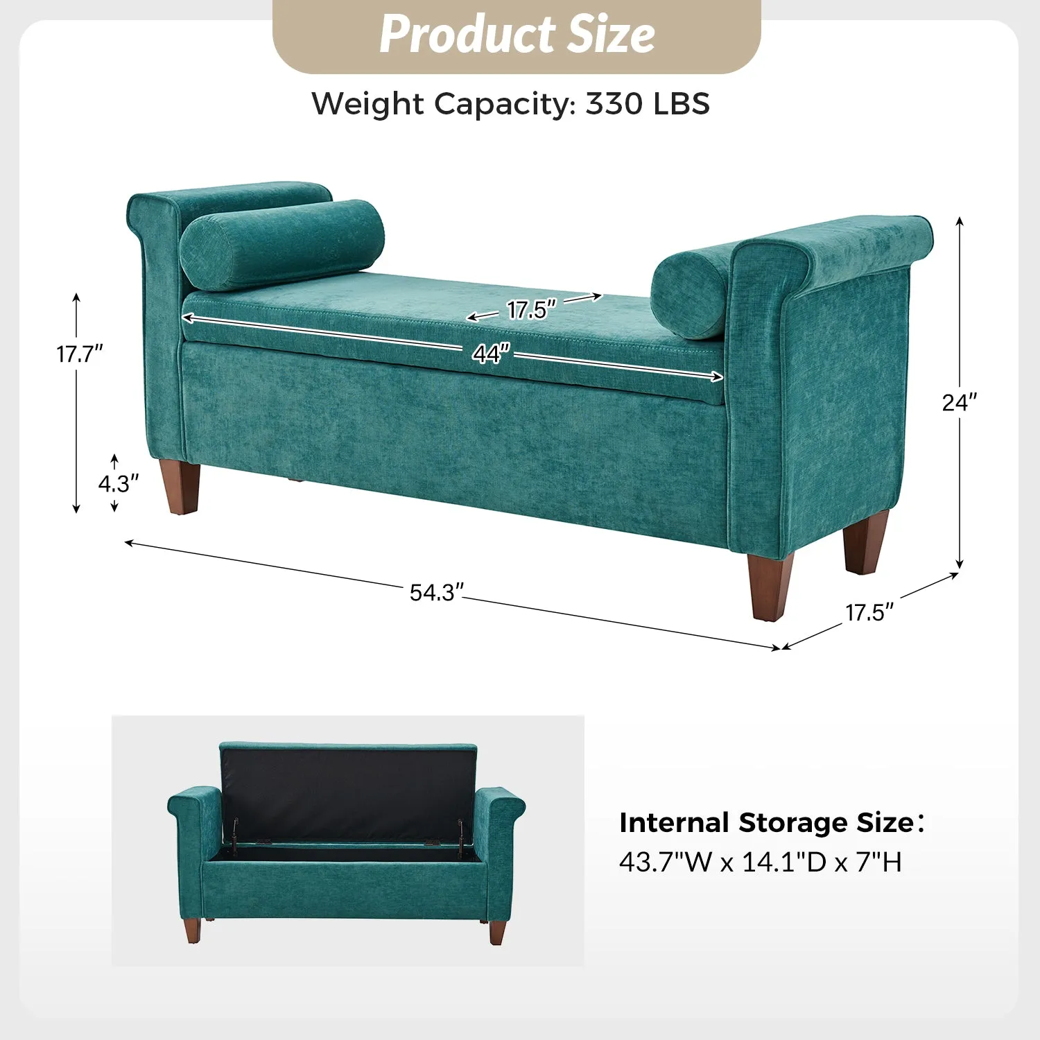 Gabino Traditional Style Versatile Storage Bench