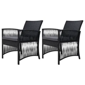 Gardeon 2PC Outdoor Dining Chairs Patio Furniture Wicker Lounge Chair Garden